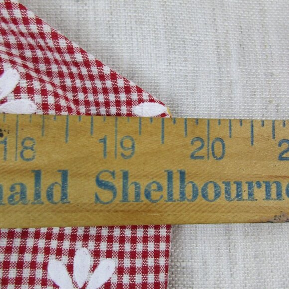 Shein A-Line Dress‎ Red Gingham Daisy Printed Pleated Sleeveless Casual Pullover - Picture 10 of 10